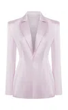 Rasario Single-breasted Satin Blazer In Light Pink