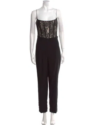 Pre-owned Rasario Square Neckline Jumpsuit In Black