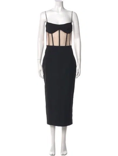 Pre-owned Rasario Square Neckline Long Dress In Multi