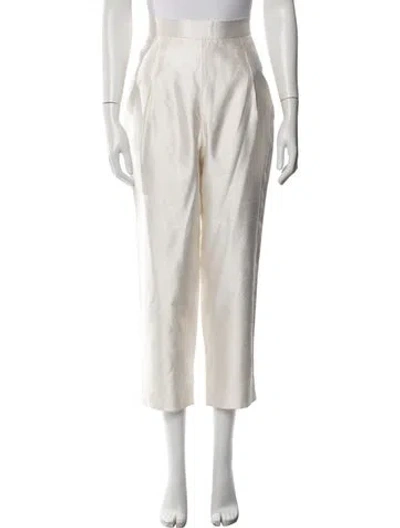 Pre-owned Rasario Straight Leg Pants In White