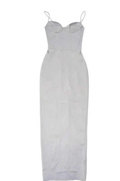 Pre-owned Rasario Strapless Long Dress In Neutral
