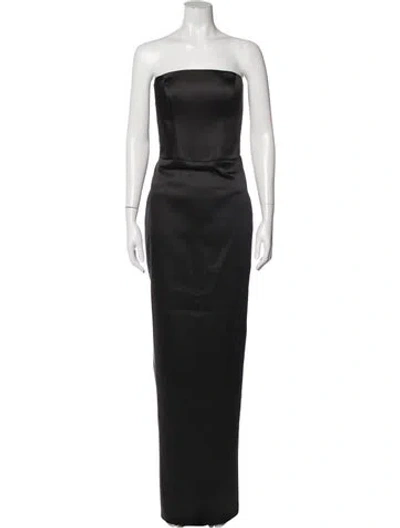 Pre-owned Rasario Strapless Long Dress W/ Tags In Black
