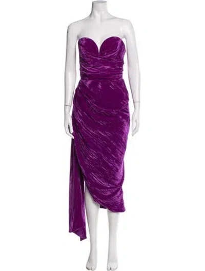 Pre-owned Rasario Strapless Midi Length Dress W/ Tags In Purple