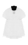 Rasario Tiered Lace Mini Dress In White