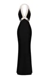 Rasario Velvet Maxi Dress In Black