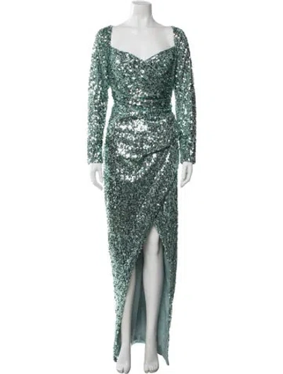Pre-owned Rasario V-neck Long Dress