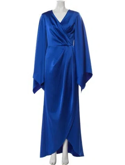 Pre-owned Rasario V-neck Long Dress W/ Tags In Blue