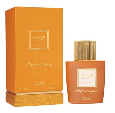 Rasasi Men's Hamasaat Azafron Legacy Edp Spray 3.4 oz Fragrances 614514555217 In Transparent