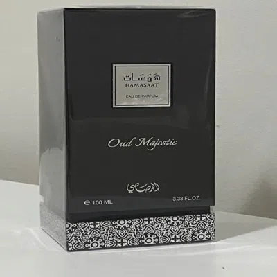 Rasasi Men's Hamasaat Oud Majestic Edp Spray 3.4 oz Fragrances 614514092262
