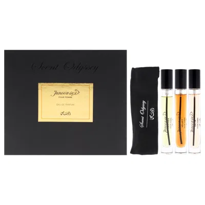 Rasasi Scent Odyssey - Junoon By  For Women - 3 Pc Mini Gift Set 0.25oz Satin Edp Spray, 0.25oz Velve