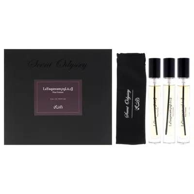 Rasasi Scent Odyssey - La Yuqawam By  For Women - 3 Pc Mini Gift Set 0.25oz Layuqawam Pour Femme Edp