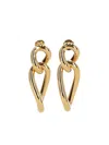 Rasna Knotted Drop Earrings In Gold