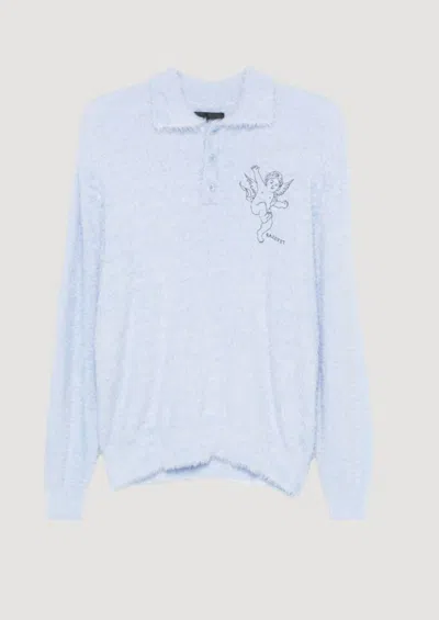 Rassvet Angel Mohair Polo Knit In Blue