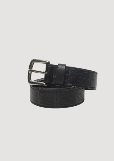 Rassvet Belt Leather Logo In Black