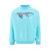 Rassvet Logo-print Cotton Sweatshirt In Blue