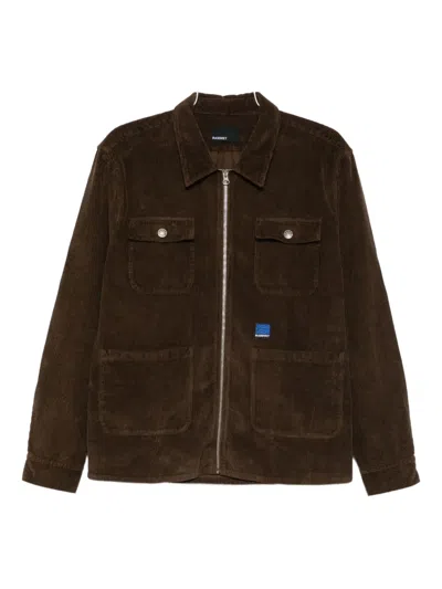 Rassvet Corduroy Zip-fastening Shirt Jacket In Brown