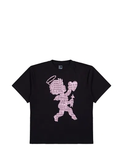 Rassvet Cupid-print Cotton T-shirt In Black