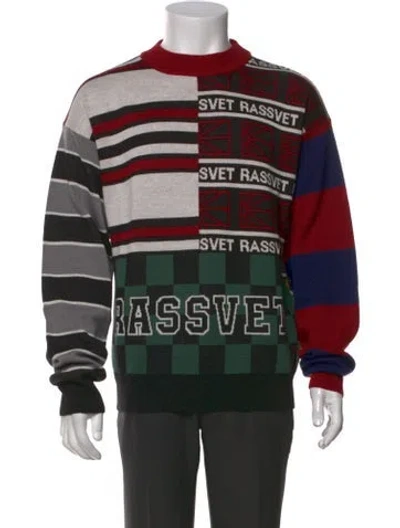 Pre-owned Rassvet Graphic Print Crew Neck Pullover W/ Tags W/tags In Black
