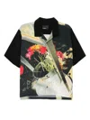 Rassvet Mens Print La Melancolia Short-sleeve Woven Shirt In Black