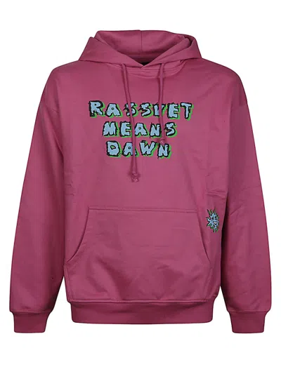 Rassvet Light Pink Cotton Sweatshirt With Print