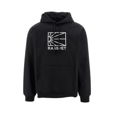 Rassvet Logo Embroidery Hoodie In Black