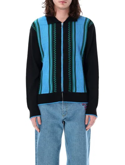 Rassvet Logo Knit Cardigan In Blue