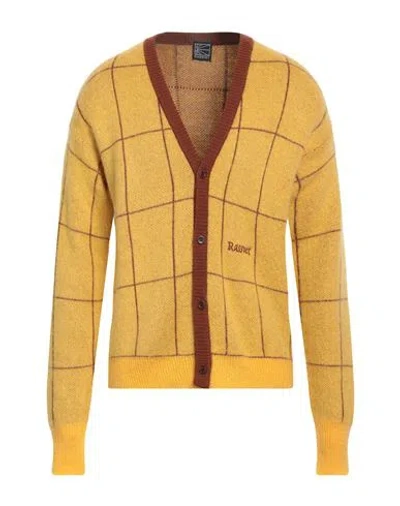 Rassvet Man Cardigan Yellow Size M Acrylic, Mohair Wool, Polyamide, Wool