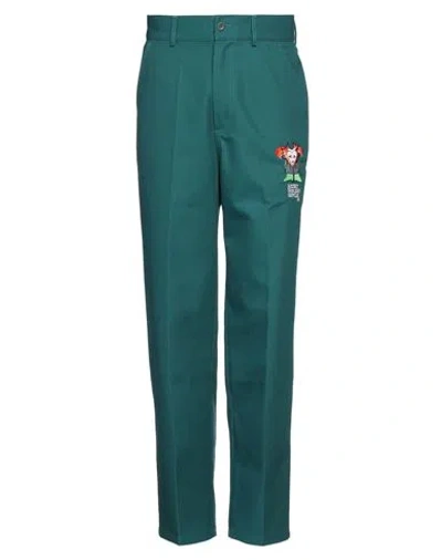 Rassvet Man Pants Deep Teal Size L Cotton, Polyester In Green