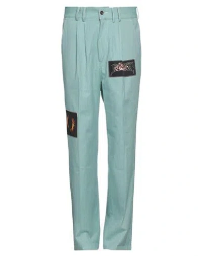 Rassvet Man Pants Turquoise Size M Cotton In Blue