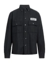 Rassvet Man Shirt Navy Size M Wool, Polyester In Navy Blue