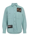 Rassvet Man Shirt Turquoise Size L Cotton, Elastane In Blue