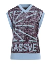 Rassvet Man Sweater Sky Blue Size Xl Wool, Acrylic In Blue