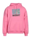 Rassvet Man Sweatshirt Fuchsia Size Xl Cotton In Pink