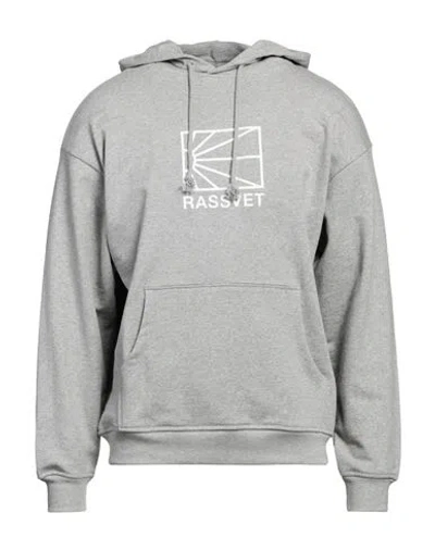 Rassvet Man Sweatshirt Grey Size M Cotton In Gray