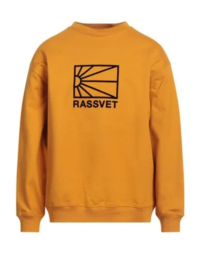 Rassvet Man Sweatshirt Ocher Size L Cotton