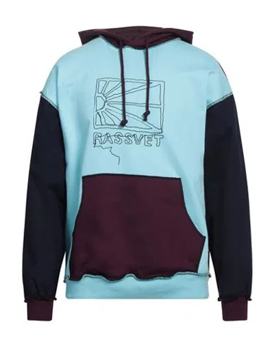 RASSVET RASSVET MAN SWEATSHIRT SKY BLUE SIZE L COTTON