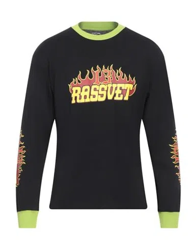 Rassvet Man T-shirt Black Size Xl Cotton