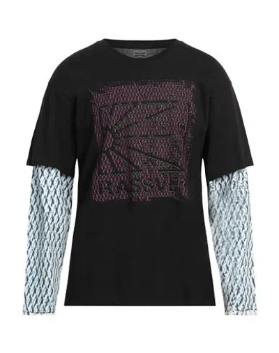 Rassvet Man T-shirt Black Size S Cotton