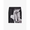 Rassvet Mens La Melancolia Statue Two-slip-pockets Woven Shorts Black Xl In Black