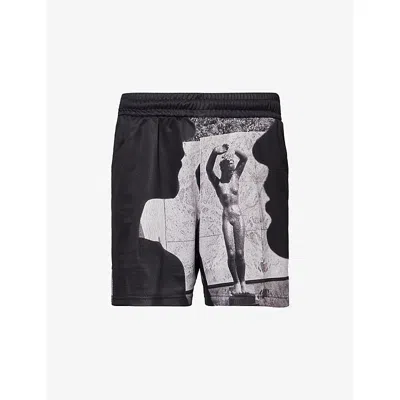 Rassvet Mens La Melancolia Statue Two-slip-pockets Woven Shorts Black Xl