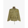 Rassvet Mens Green Military Badge-embellished Cotton-canvas Jacket In Green