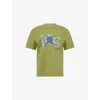 Rassvet Mens Green Fragile Graphic Print Cotton T-shirt In Green