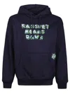 Rassvet Navy Blue Cotton Sweatshirt With Print In Navy Blue