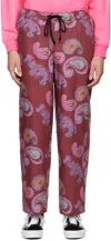 Rassvet Red Graphic Print Trousers In Pacc11p005