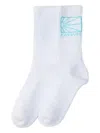 Rassvet Ribbed Sun-motif Socks In White