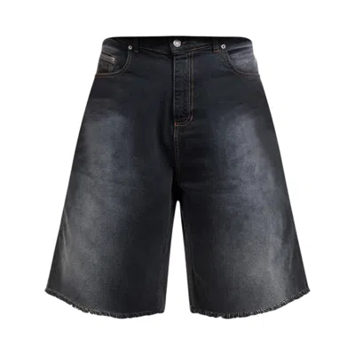 Pre-owned Rassvet Sun Dyed Extra Baggy Denim Shorts 'black' | Men's Size M
