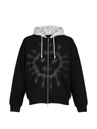 Rassvet Sun-faded Zip-up Hoodie In Black