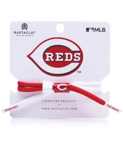 Rastaclat Men's  Cincinnati Reds Signature Outfield Bracelet In Red,white