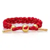 Rastaclat Original Hand Braided Lunar New Year (rabbit) Adjustable Bracelet In Red