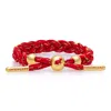 Rastaclat Original Hand Braided Lunar New Year (rat) Adjustable Bracelet In Red